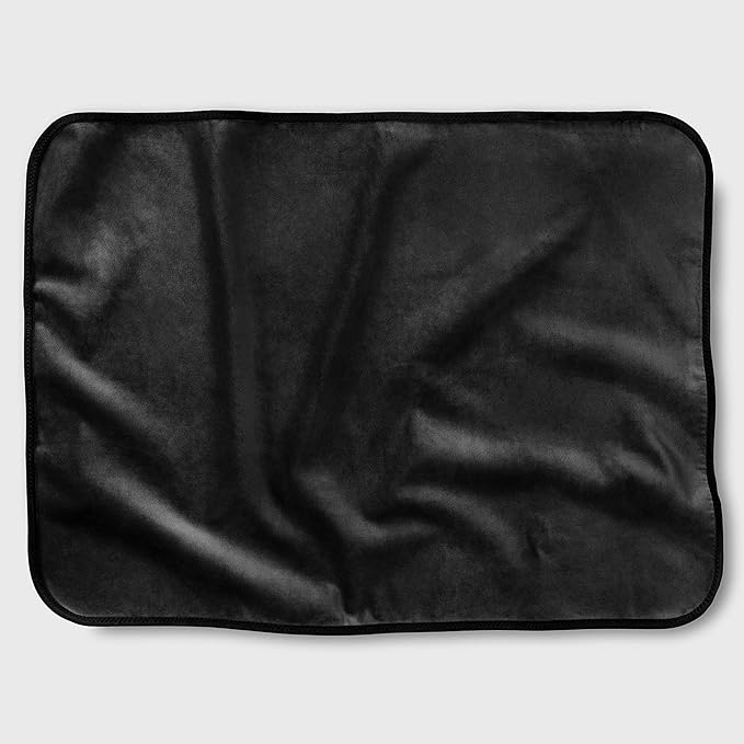 Avana Waterproof Throw - Sensual Blanket for Adults - Made in The USA - Mini Size, Micro-Velvet Black