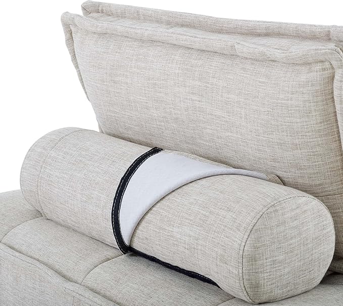 Modway Saunter Tufted Fabric Armless Chair, Beige