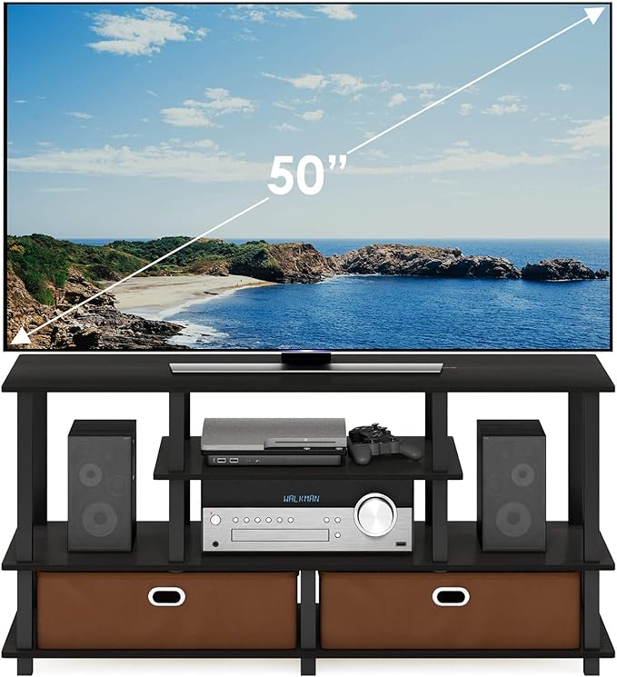 Furinno JAYA TV Stand for up to 50-Inch TV, 55 Inch