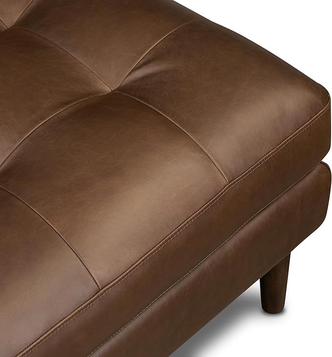 Poly & BARK Napa Ottoman in Cocoa Brown