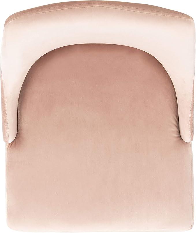 Safavieh Home Collection Zoi Blush Velvet 19-inch (Set of 2) Dining Chair, Dusty Blue/Black