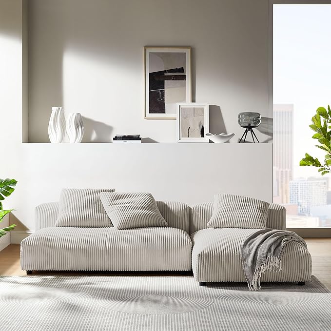 Modway Solace Sectional, Oversized, Almond
