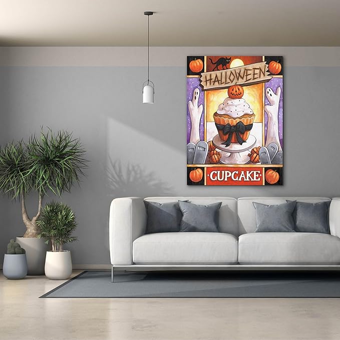 Epic Graffiti 'Halloween Cupcake' by Cathy Horvath-Buchanan Canvas Wall Art, 40" x 54"