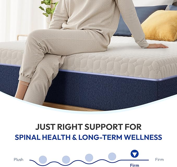 10 Inch King Size Mattress, Firm Gel Memory Foam King Mattress in a Box, Firm Back Support for Pressure Relief & Spinal Alignment, CertiPUR-US Certified, Fiberglass-Free