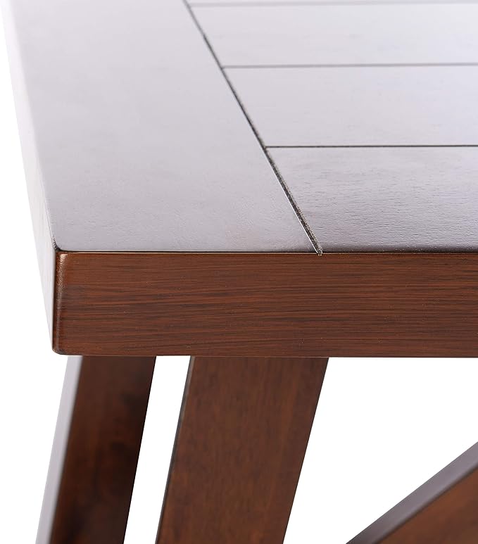 SAFAVIEH Home Collection Ainslee Brown Rectangle Dining Table