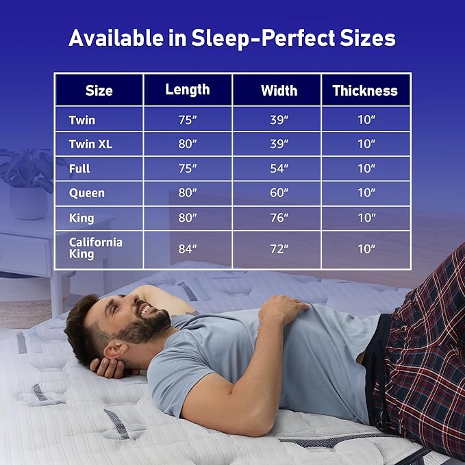 REVO Sleep 10 Inch Gel Memory Foam Mattress, Full Size – Cooling Gel Foam with Balanced Support, Modern Comfort Designed for Today’s Bedrooms