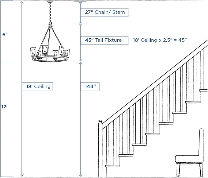 Progress Lighting 4 Light Chandelier, Rustic Farmhouse Style Modern Hanging Light Fixture for Kitchen and Dining Room, Briarwood Collection, Graphite
