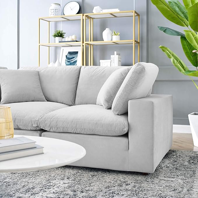 Modway Commix Down-Filled Overstuffed Performance Velvet Loveseat