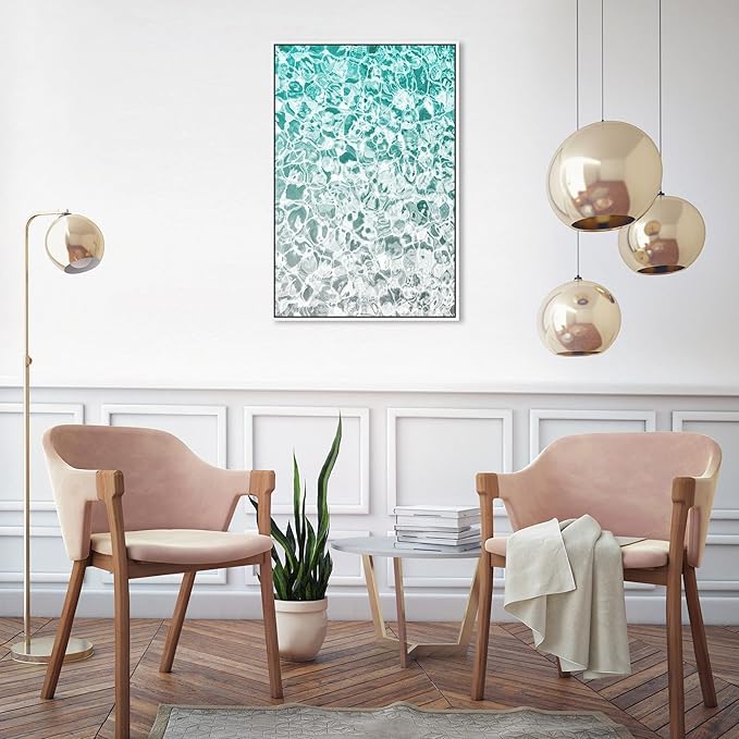 The Oliver Gal Artist Co. Nautical and Coastal Wall Art Framed Canvas Prints 'Clear Aqua Waters' Coastal