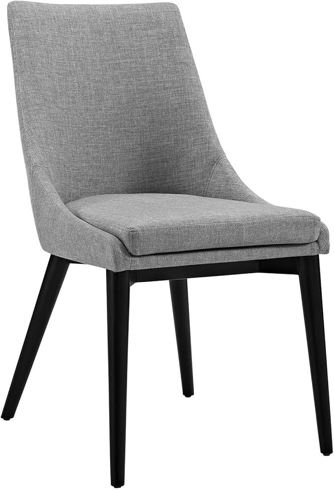 Modway Viscount Fabric Dining Chair, Light Gray