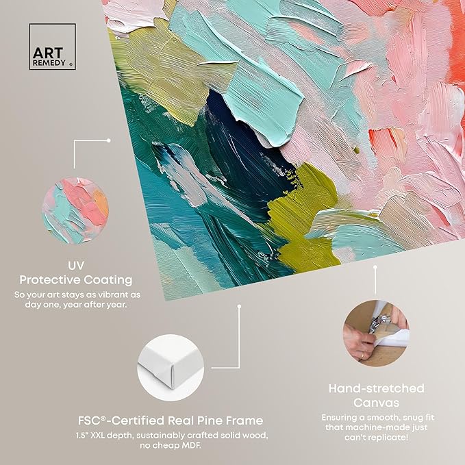 Art Remedy Pastel Layers Canvas Pastel Wall Art, Gallery Wrapped, 24" x 36"