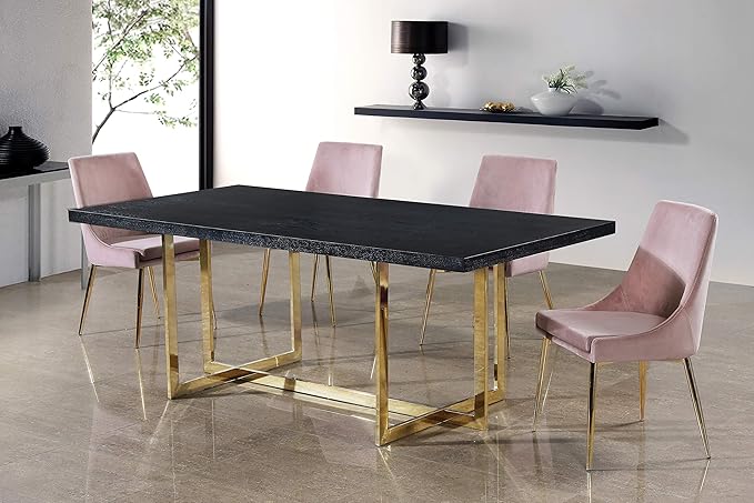 Meridian Furniture Karina Pink Velvet Dining Chair (Set of 2)