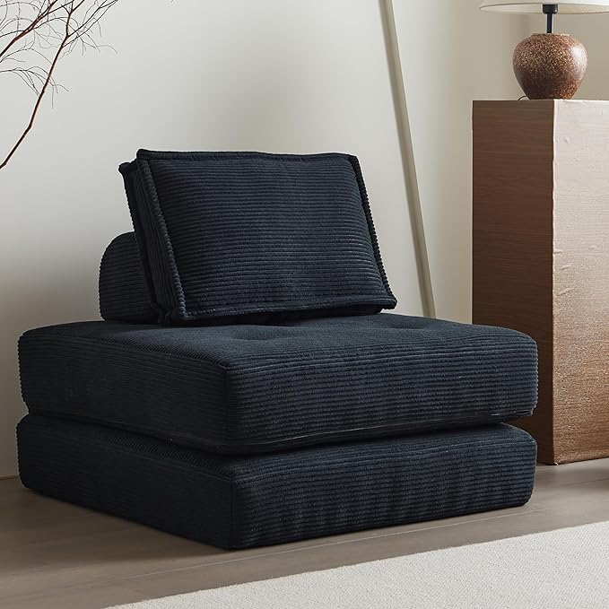 Swbvs Convertible Folding Sofa Bed, Multi-Functional Sleeper sofa with Memory Foam and Back Support – Portable Futon Couch,Fold Out Chair Bed,Comfy Floor Sofa for Living Room, Bedroom, or Small Spaces