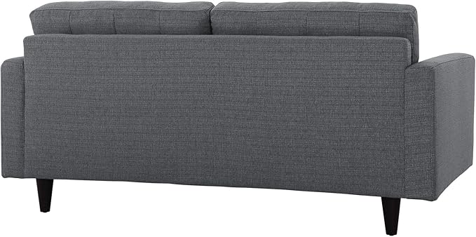 Modway EEI-1547-DOR Empress Mid-Century Modern Upholstered Fabric Loveseat In Gray
