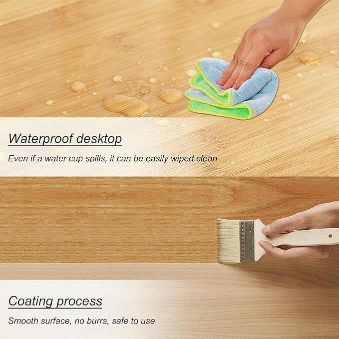 Universal Solid Wood Tabletop, DIY Multi-Purpose Desktop, Rectangular Countertop for Washer Stand, Shelf Board, Workbench & Dining Table, Compatible with Standing Desk Bases (23.6x15.7x0.8in)