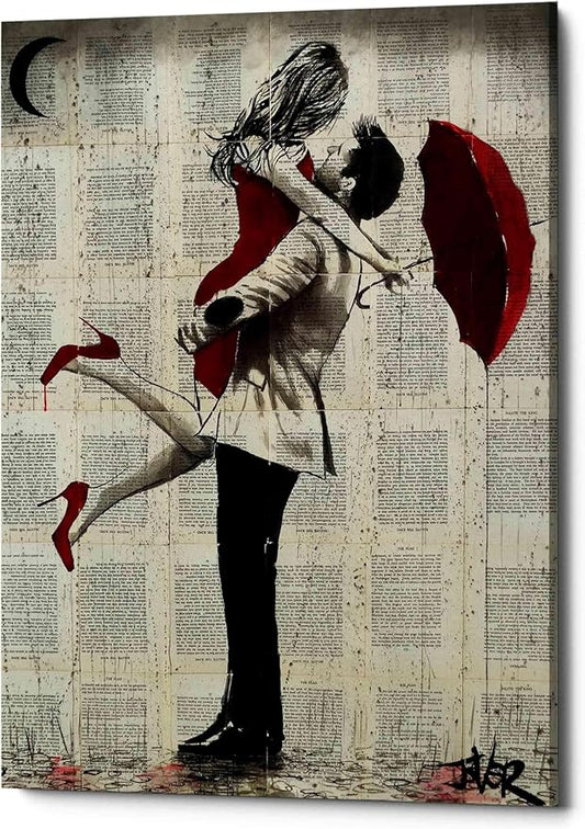 Epic Graffiti 'It Rained' by Loui Jover, Canvas Wall Art, 40" x60'