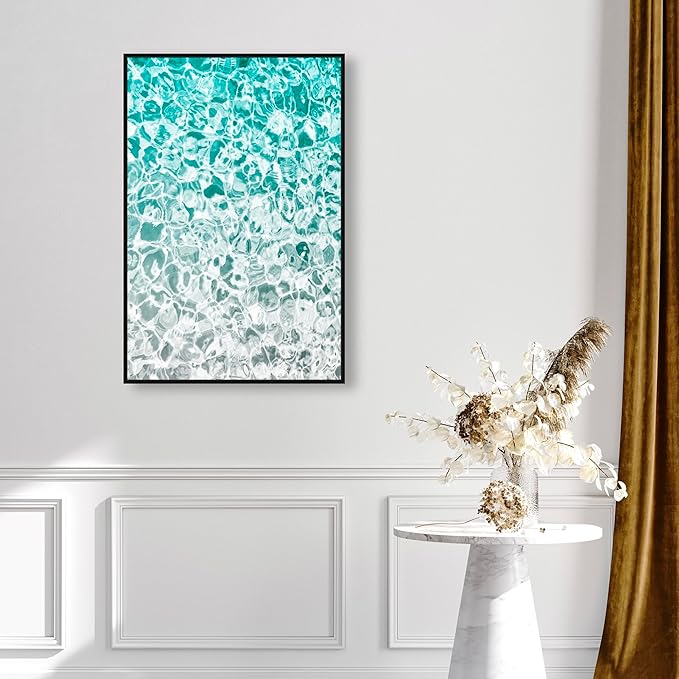 The Oliver Gal Artist Co. Nautical and Coastal Wall Art Framed Canvas Prints 'Clear Aqua Waters' Coastal