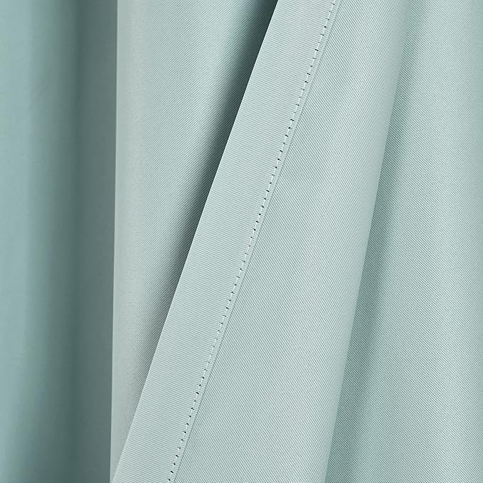 Lush Decor Insulated Grommet Blackout Window Curtain Panels, Pair, 52" W x 108" L, Blue - Classic Modern Design - Chic Window Decor - Long Curtains For Living Room, Bedroom, Or Dining Room