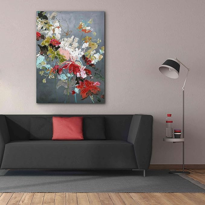 Epic Graffiti 'Abstract Floral 2' by Design Fabrikken, Giclee Canvas Wall Art, 40"x54"