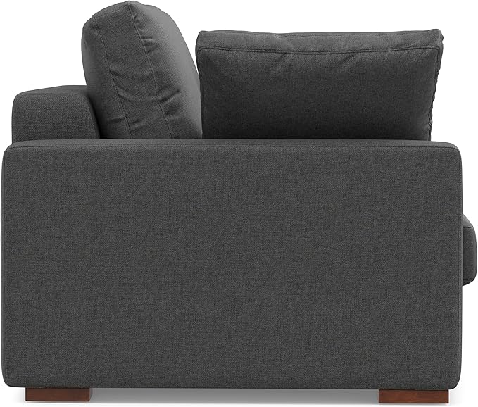 SIMPLIHOME Charlie Sofa in 100% Recycled Polyester Tightly Woven Performance Fabric, Pebble Grey, 78-inches Wide, Handcrafted Contemporary Style Loveseat Sofa or Couch for Living Room