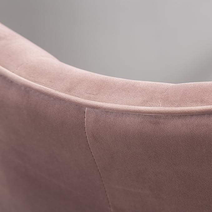 Roundhill Furniture Doarnin Contemporary Silky Velvet Tufted Button Back Accent Chair, Mauve