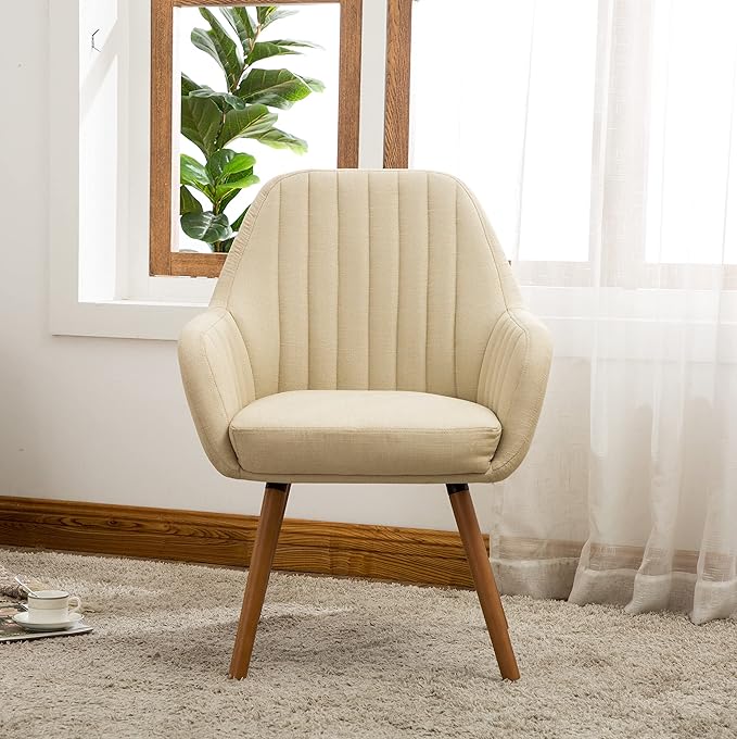 Roundhill Furniture Tuchico Contemporary Fabric Accent Chair, Arm Rest, Tan