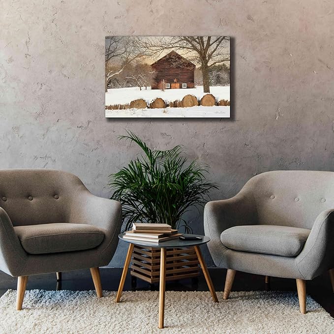 Epic Graffiti 'Snowy Vermont Barn' by Lori Deiter, Canvas Wall Art, 40"x26"