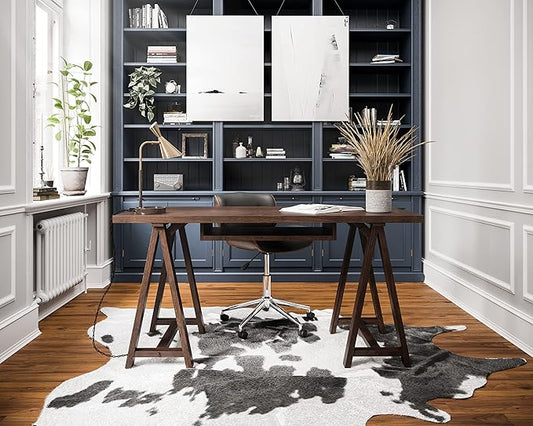 SIMPLIHOME Sawhorse Desk - 60 Inch Wide Solid Wood Writing Desk in Dark Chestnut Brown, Modern Industrial Home Office Computer Table for Workspace with Sawhorse Base and Integrated Keyboard Tray