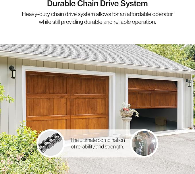 Genie Chain Glide Connect Essentials Smart Garage Door Opener - Reliable Chain Drive Opener With LED Lighting- Compatible with Alexa, SmartThings, Brilliant Smart Home