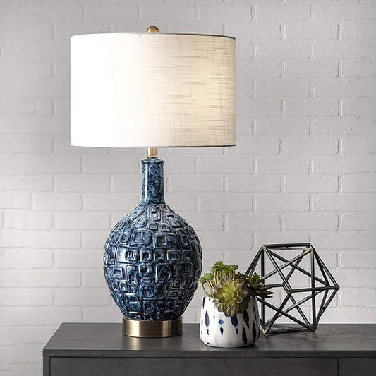 nuLOOM MCT25AA Tucson 28" Ceramic Table Lamp, Height, Blue