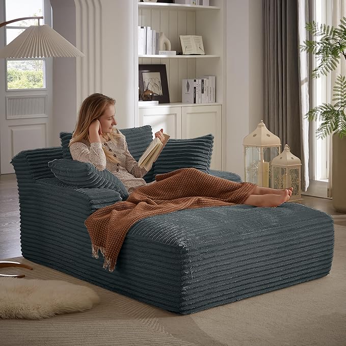 KEIKI 66" Oversized Lounge Chair, Ready-to-Use Modern Sofa Bed Style Chaise for Home Office Work, Reading Corners & All-Day Productivity, Plush Supportive Design for Relaxed Sitting & Lounging