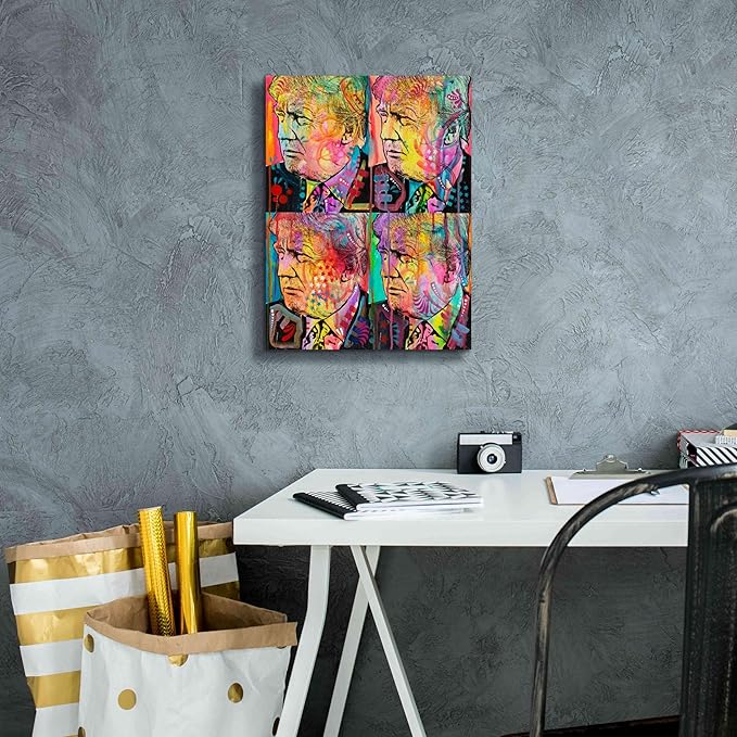 Epic Graffiti 'Trump 4 Up' by Dean Russo, Canvas Wall Art, 12"x16"