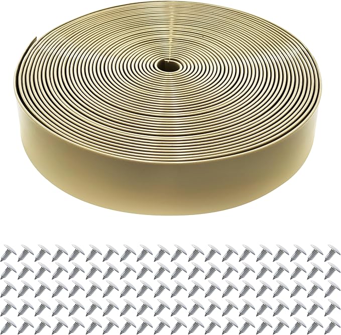 Vinyl Straps for Patio Chair Repair Kit 2'' Wide 50 Ft Long Replacement Straps + 50 Free Rivets for Outdoor Lawn Furniture Chaise Lounge Repair (Driftwood)