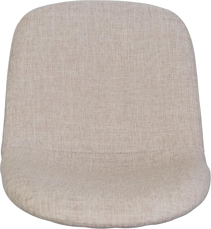 GDFStudio Great Deal Furniture Mid Century Wheat Fabric Dining Chairs with Dark Walnut Wood Finished Legs (Set of 2)