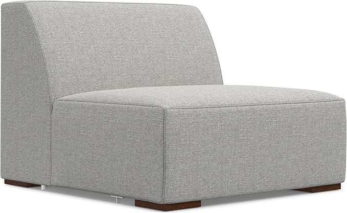 SIMPLIHOME Rex Left-Facing Modular Sectional Sofa in 100% Recycled Polyester Tightly Woven Performance Fabric, Pale Grey, 102-inches Wide, 4-Seater L-Shaped Couch with Left Chaise for Living Room
