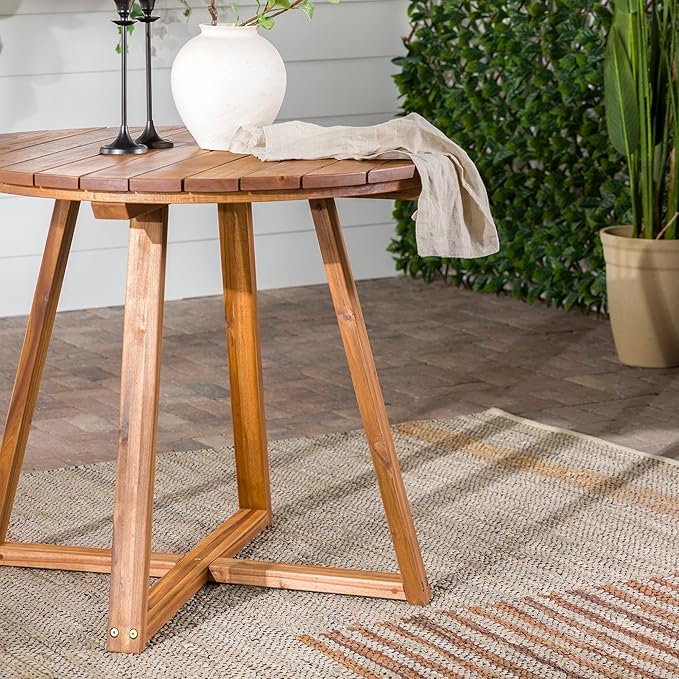 Walker Edison Vita Dining Table, Brown