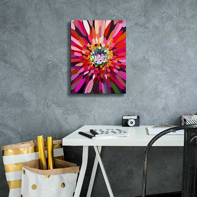 Epic Graffiti 'Pink Flower' by Shandra Smith, Canvas Wall Art, 12"x16"