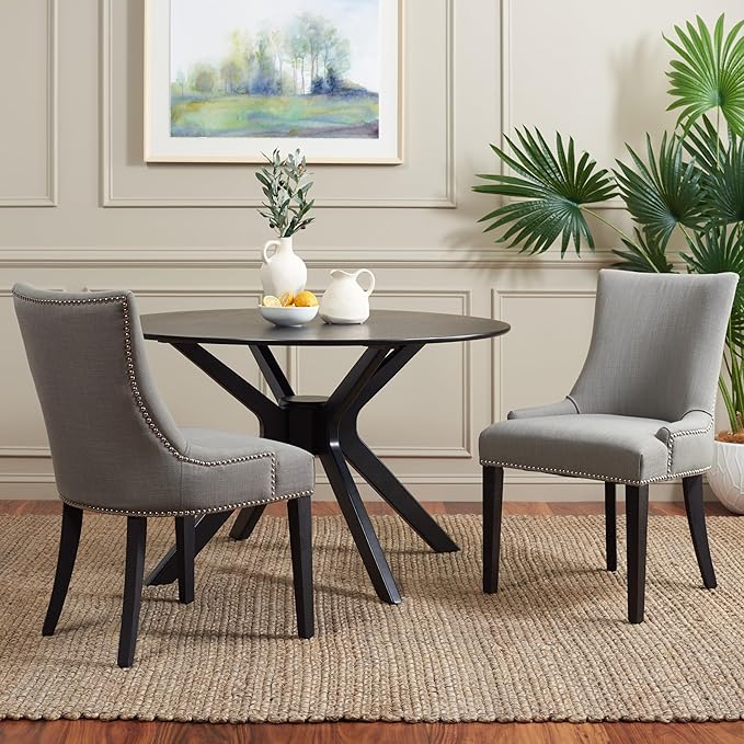 Safavieh Mercer Collection Lester Dining Chairs, Light Granite, Set of 2