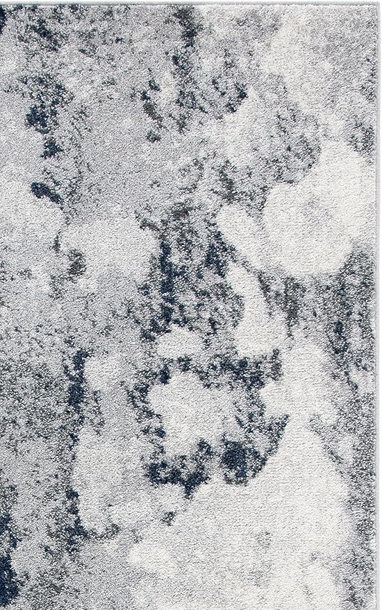 SAFAVIEH Adirondack Collection Area Rug - 6' x 9', Navy & Grey, Modern Abstract Design, Non-Shedding & Easy Care, Ideal for High Traffic Areas in Living Room, Bedroom (ADR134N)