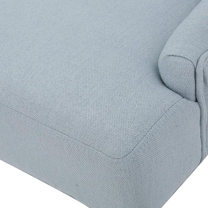 Christopher Knight Home Irene Contemporary Tufted Fabric Dining Chairs (Set of 4), Light Sky and Espresso