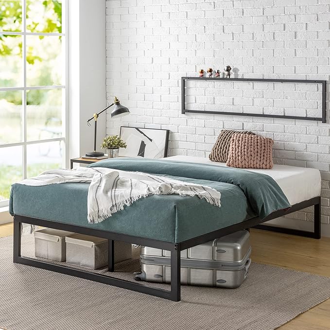 ZINUS Abel Metal Platform Bed Frame / Mattress Foundation with Steel Slat Support / No Box Spring Needed / Easy Assembly, King