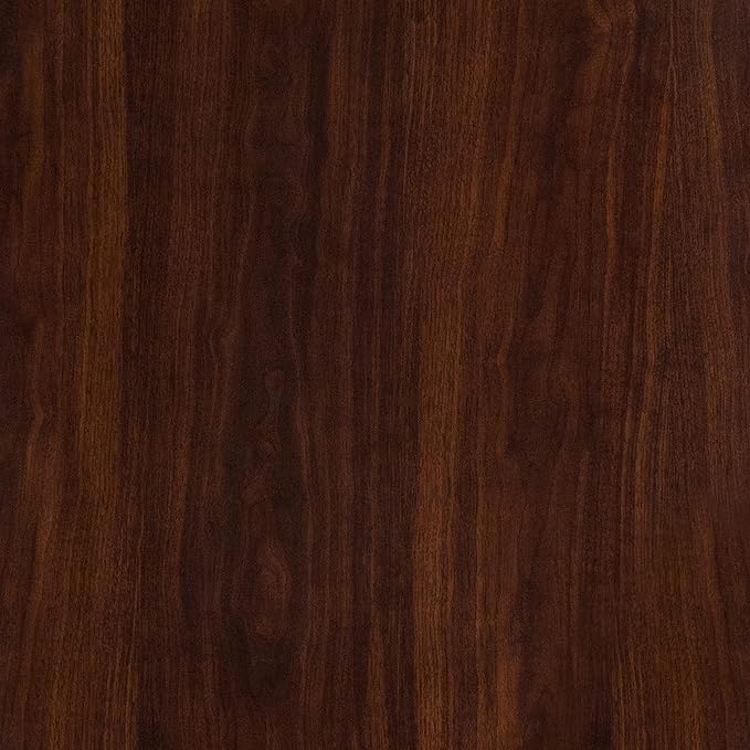 Flash Furniture Glenbrook 24" x 30" Rectangular High-Gloss Walnut Resin Table Top with 2" Thick Edge