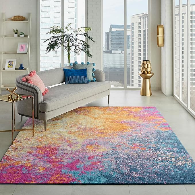 Nourison Home Passion 7' x 10' Multicolor Fabric Modern Area Rug (7' x 10')