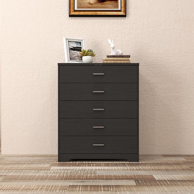 Panana 5/6 Drawer Dresser, Wooden Chest of Drawers, Storage Organizer Unit for Living Room, Home, Office