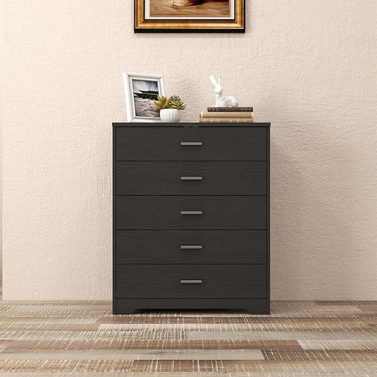 Panana 5/6 Drawer Dresser, Wooden Chest of Drawers, Storage Organizer Unit for Living Room, Home, Office