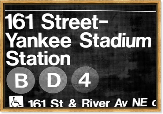 Cities and Skylines Framed Wall Art Canvas Prints 'Yankee Stadium' United States Cities