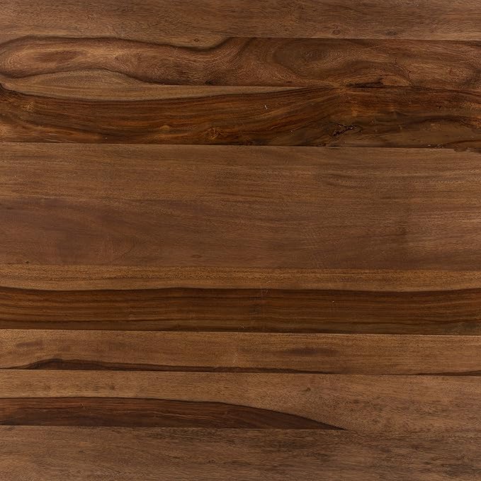 Safavieh Couture Home Captain Modern Walnut and Brass Hairpin Leg Dining Table