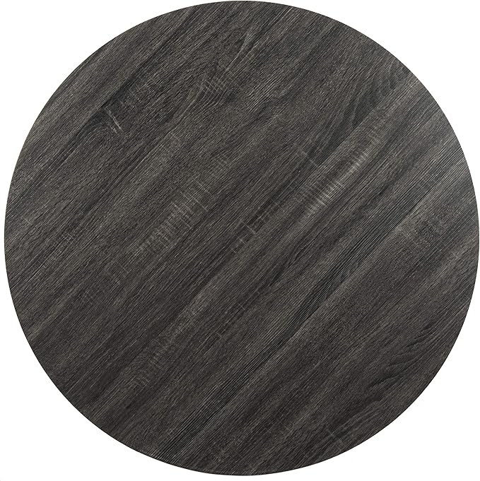 SAFAVIEH Home Collection Marino Mid-Century Modern Dark Grey Hairpin Leg Round Dining Table