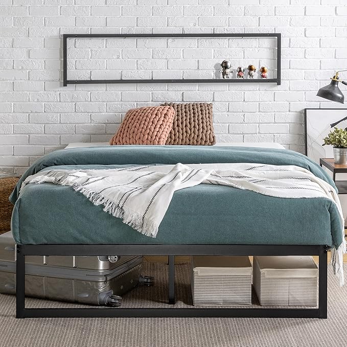 ZINUS Abel Metal Platform Bed Frame / Mattress Foundation with Steel Slat Support / No Box Spring Needed / Easy Assembly, King