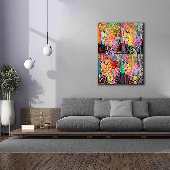 Epic Graffiti 'Trump 4 Up' by Dean Russo, Canvas Wall Art, 40"x54"